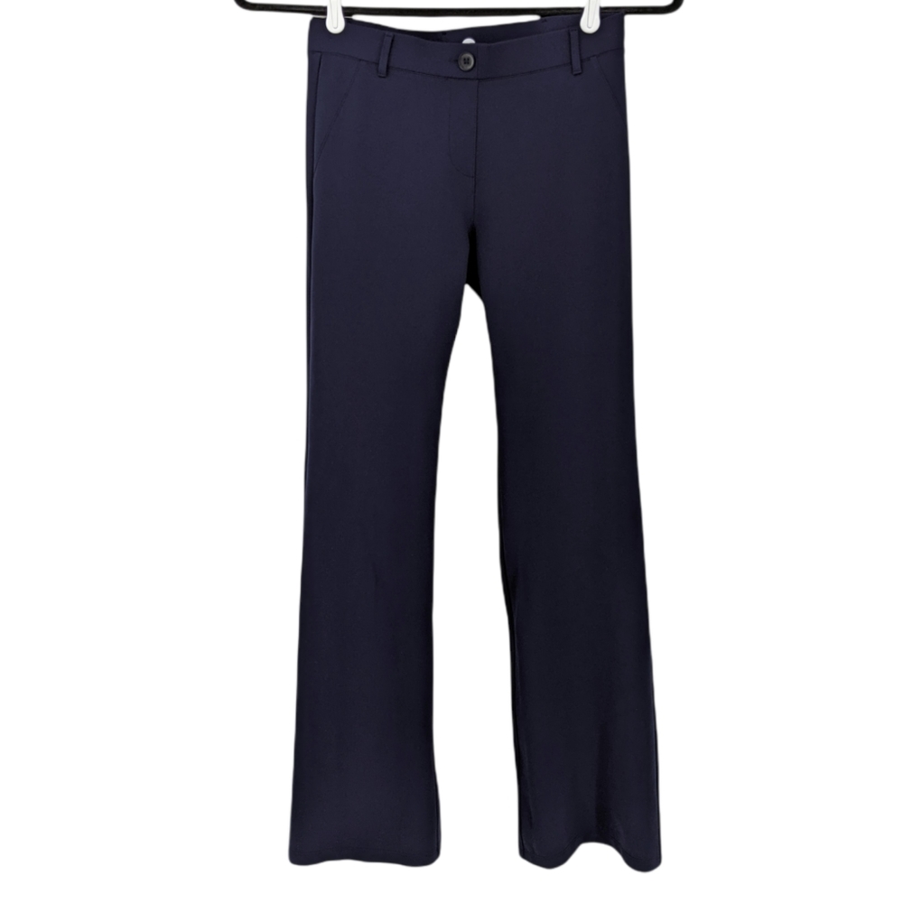 Betabrand Yoga Career Work Dress Pants Navy Blue Pull On Comfort Women's Medium